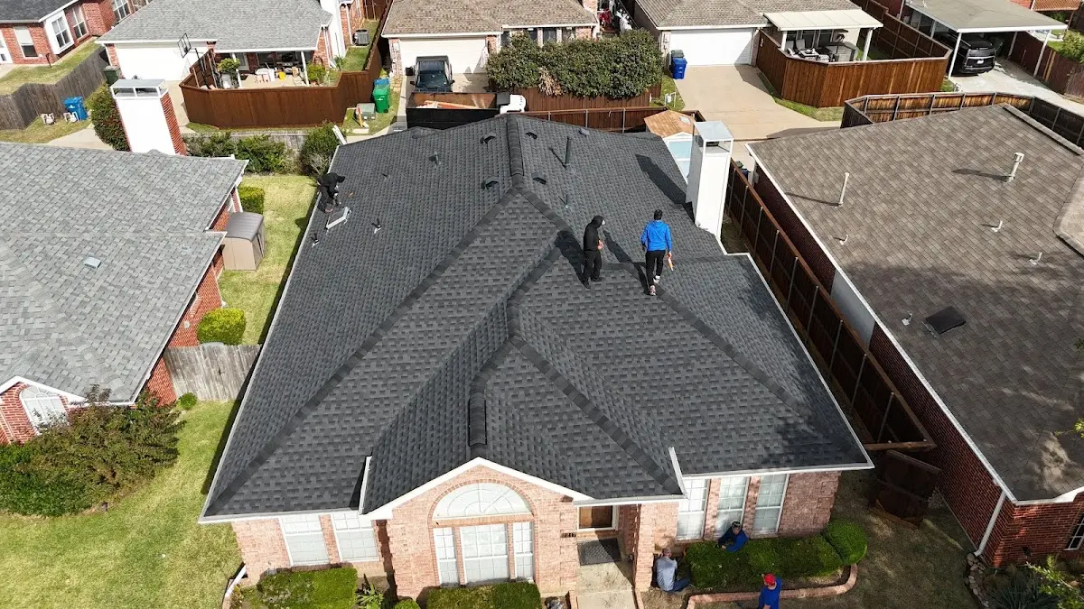 Slate & Tile Roof Repair work in progress on a Redwood City property